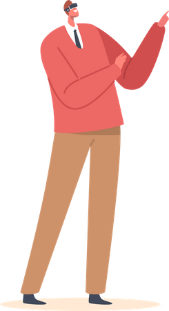 Man using VR glasses  Illustration