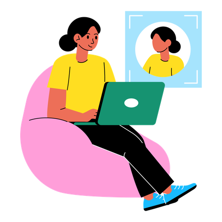 Man verifying face ID  Illustration