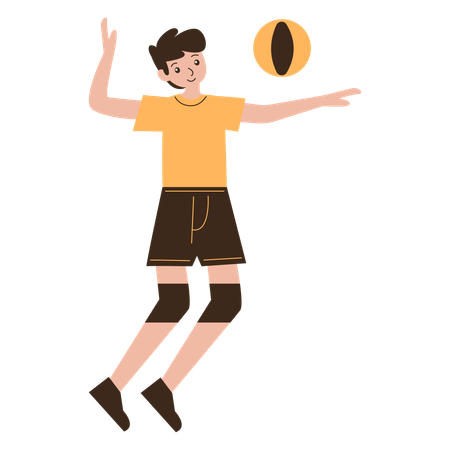 Man Volleyball Player  Illustration