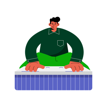 Man waiting for Delivery  Illustration