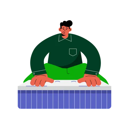 Man waiting for Delivery  Illustration