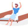 illustrations for man waking up