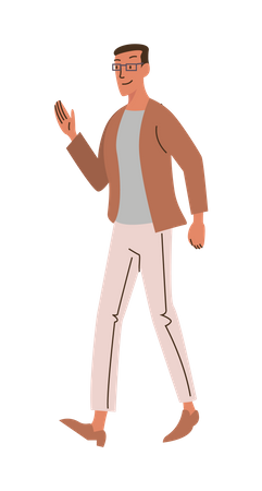 Man Walking  Illustration