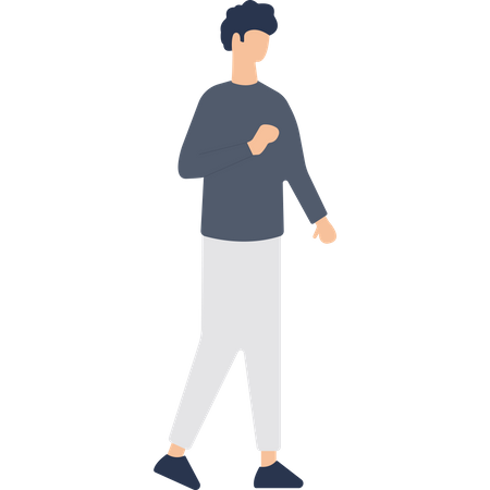 Man Walking Forward Illustration
