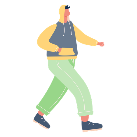 Man Walking  Illustration