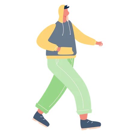 Man Walking  Illustration