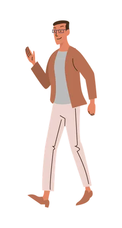 Man Walking  Illustration