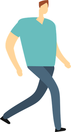 Man Walking  Illustration