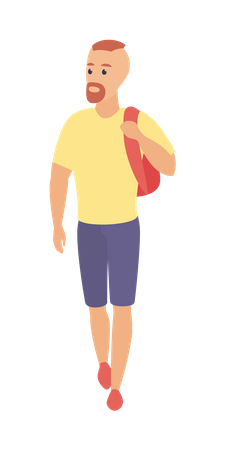 Man Walking  Illustration