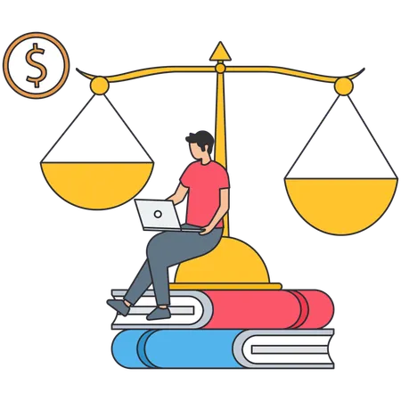 Man watching Market Rules  Illustration