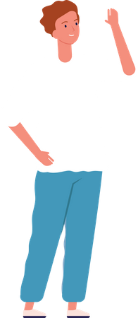 Man waving hand  Illustration