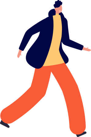 Man wearing autumn clothes  Illustration