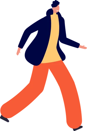 Man wearing autumn clothes  Illustration