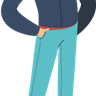 illustration blue trousers