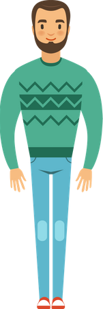 Man wearing green shirt  일러스트레이션