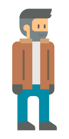 Man wearing Jacket  Illustration