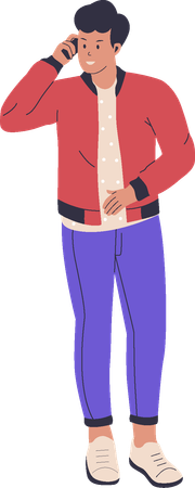 Man wearing trendy fashion  Illustration
