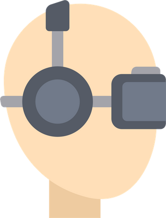 Man wearing VR headset Illustration