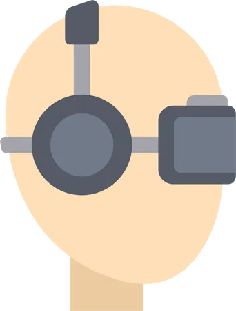 Man wearing VR headset  Illustration