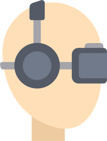 Man wearing VR headset  Illustration