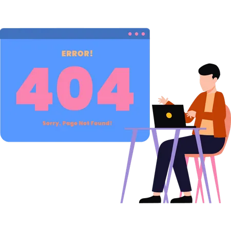 The Guys Webpage Has A 404 Error Illustration