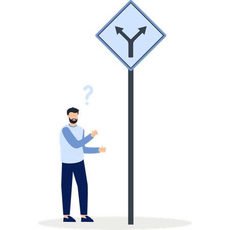 Man with 80% Progress in a Circle Progress Bar Success Achievement  Illustration