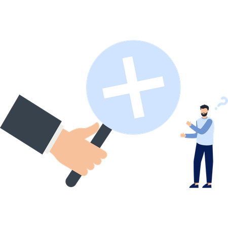 Man with a Question Mark  Illustration