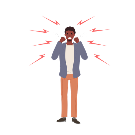 Man with anger issues  Illustration