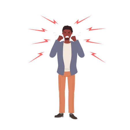 Man with anger issues  Illustration