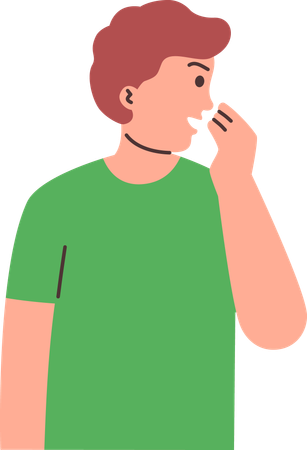 Man with Bad Breath  Illustration