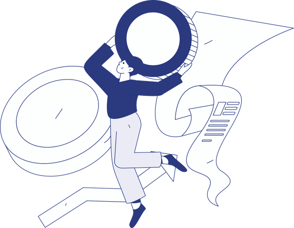 Man with bank card  Illustration