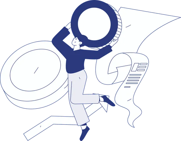 Man with bank card  Illustration