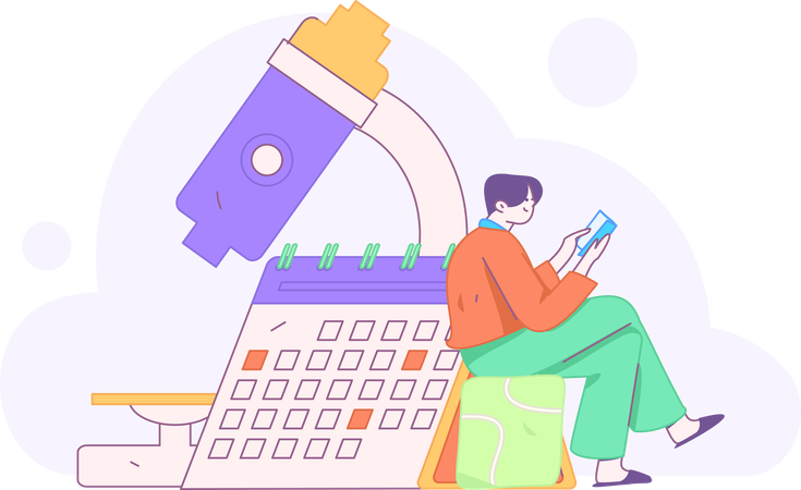 Man With Book  Illustration