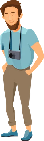Man With Camera  Illustration
