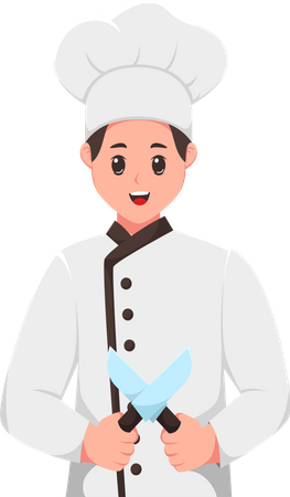 Man with Chef Profession Illustration