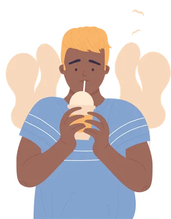 Man with coffee  Illustration