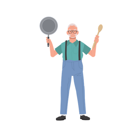 Man with Cooking skill  Illustration
