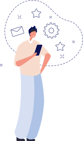 Man with creative idea  Illustration