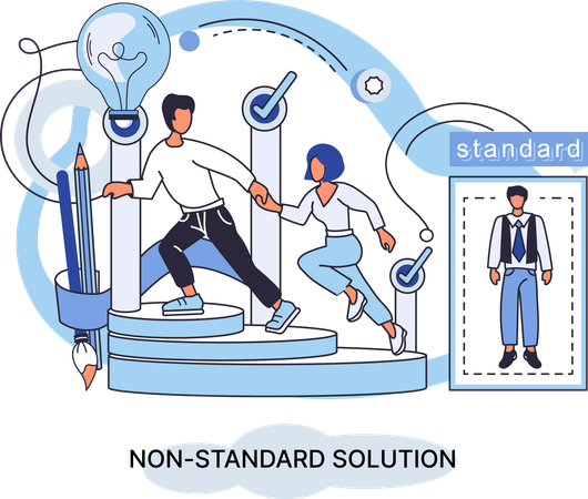 Man with Creative Solutions  Illustration