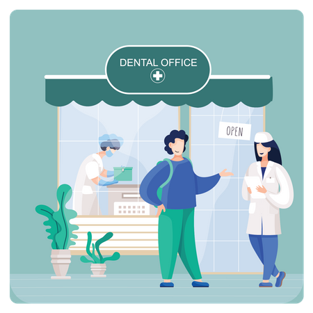 Man with Dentist appointment  Illustration