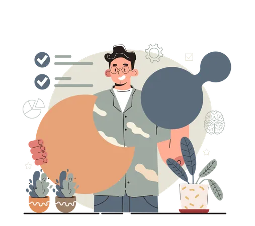 Hyperfocus Idea How To Become More Efficient Your Space Of Attention Can Contain Only Two Activities At Time You Can Combine A Difficult Task With Familiar Actions Flat Vector Illustration イラスト