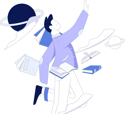 Man with Education target  Illustration