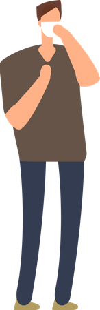 Man With Facemask Illustration