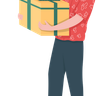 illustration for man with gift boxes