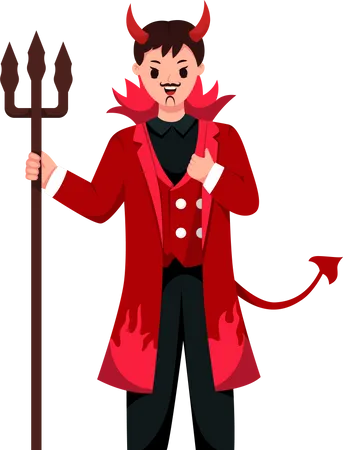 Man with Halloween Costume  Illustration