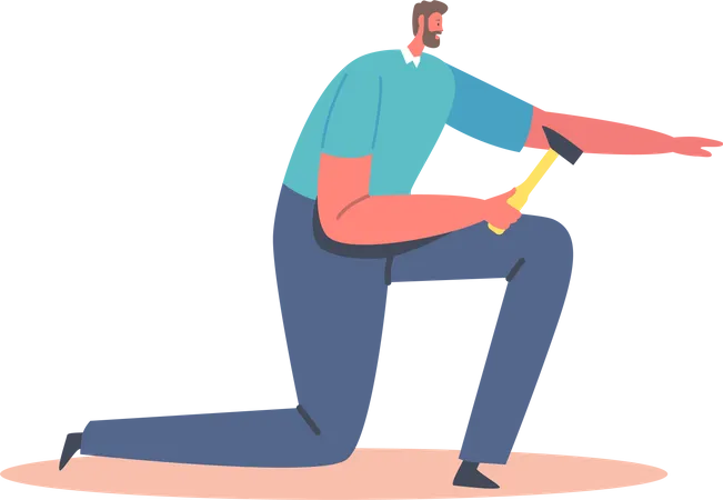 Man with Hammer  Illustration