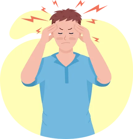 Man with headache  Illustration