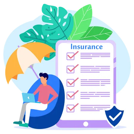Illustration Vector Graphic Cartoon Character Of Insurance Illustration