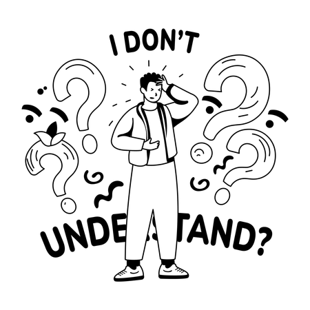 Man with i dont understand  Illustration