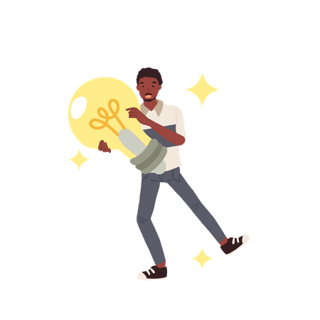 Man with idea  Illustration